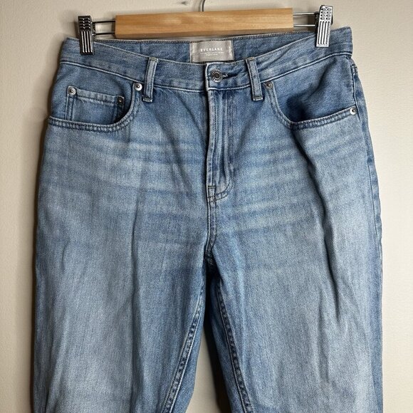 Everlane Womens Super Soft Straight Leg Jeans Size 28 Cotton Med Wash Mid Rise - Picture 2 of 12